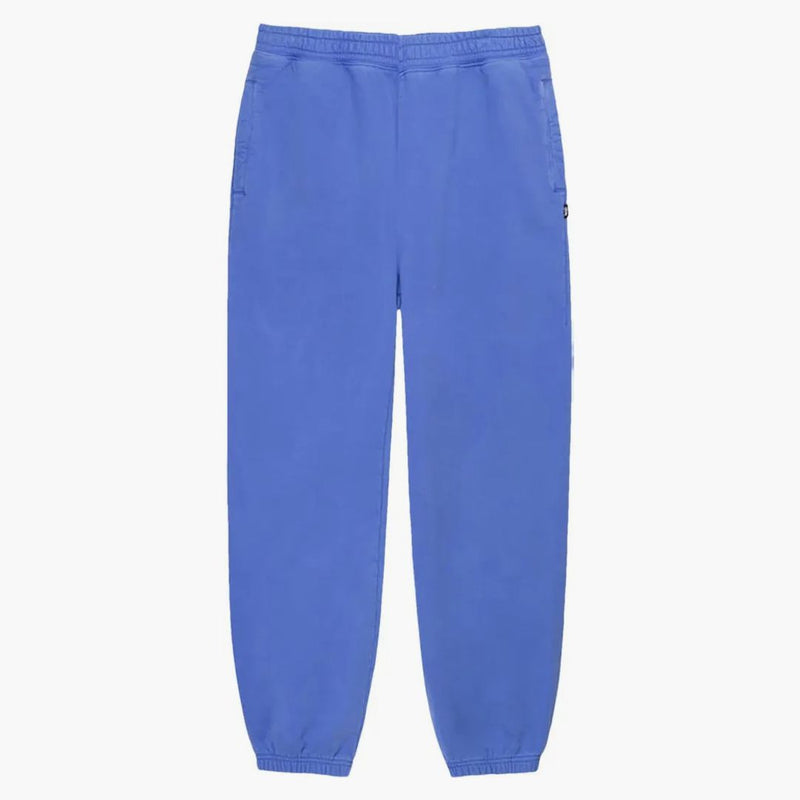 Stussy pigment obarvené fleece kalhoty modré