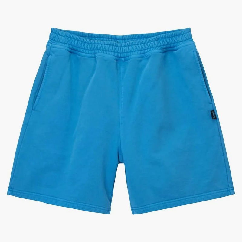 Stussy pigment obarvená fleece krátká modrá