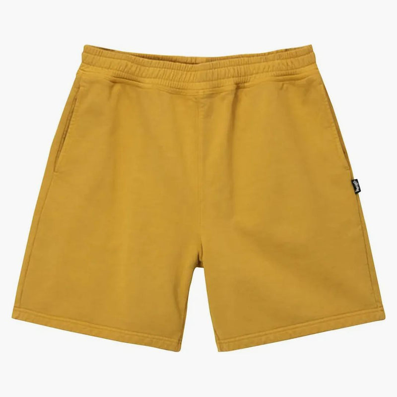 Stussy Pigment obarvená fleece krátké zlato