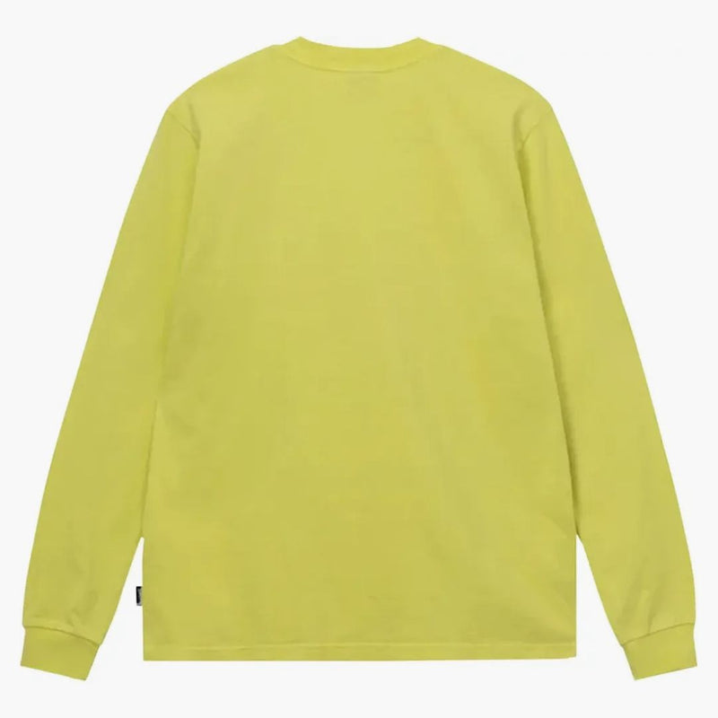 Stussy Pigment obarvená posádka s dlouhým rukávem Top Yellow