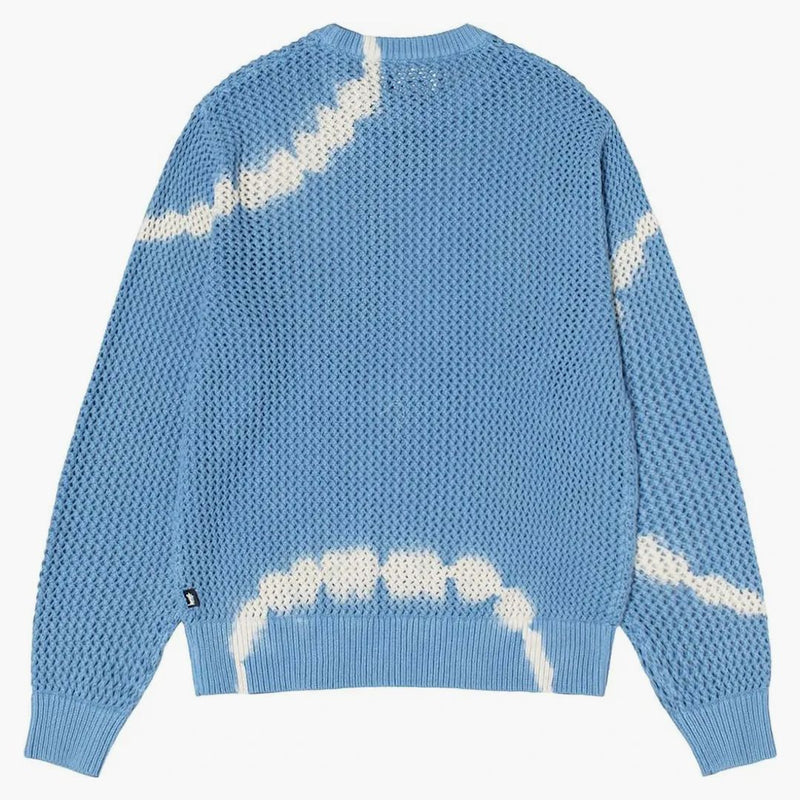 Stussy pigment obarvený volný rozchod svetr kravata barviva/modrá