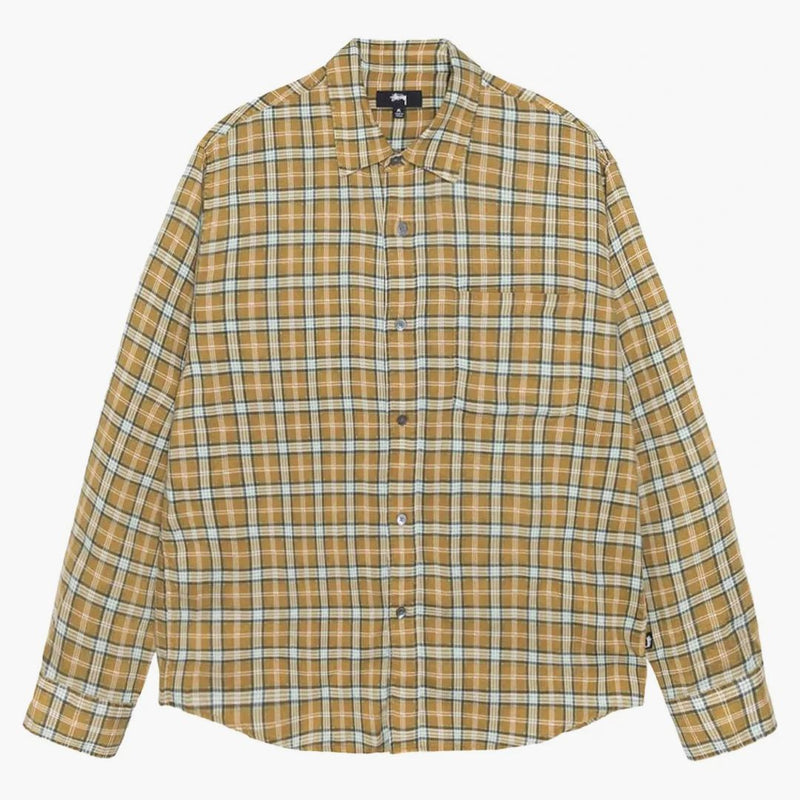 Stussy Plaid Matthew Printed Shirt Gold