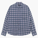 Stussy Plaid Matthew Printed Shirt Navy