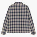 Stussy Plaid Twisted Yarn Zip Shirt Natural