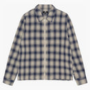 Stussy Plaid Twisted Yarn Zip Shirt Natural