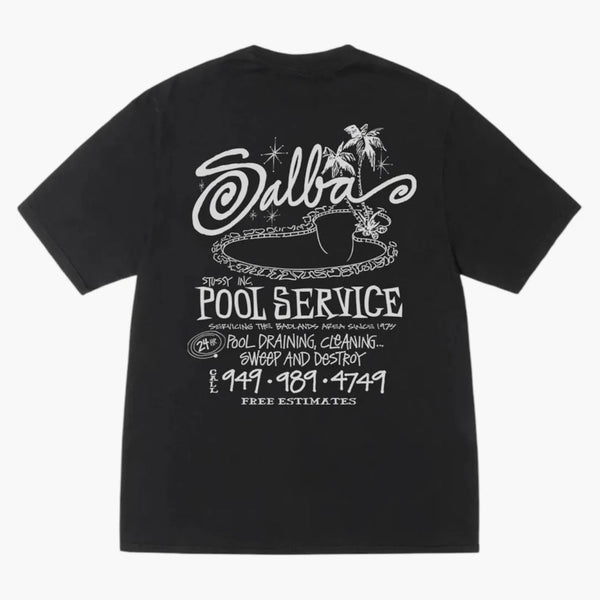 Stussy Pool Service Pigment obarvený čaj černý