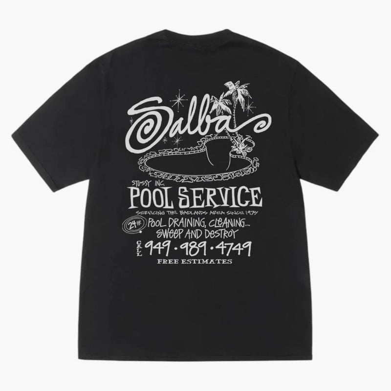 Stussy Pool Service Pigment färgat te svart