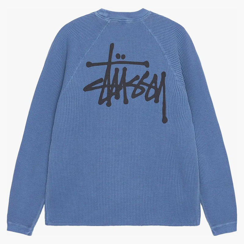 Stussy Raglan Thermal L/S posádka modrá