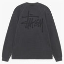 Stussy Raglan Thermal L/s Crew Washed Black