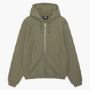 Stussy Raglan Zip Hoodie Olive