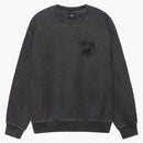 Stussy Rasta Lion Pigment Dyed Crew Black
