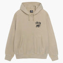 Stussy Rasta Lion Pigment Dyed Hoodie Khaki