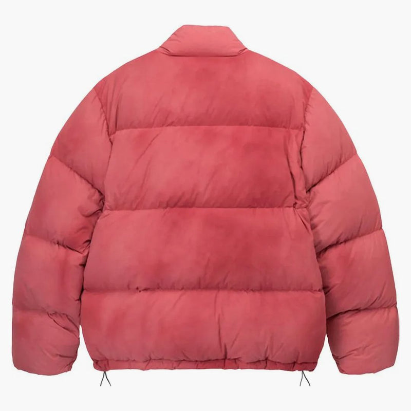 Stussy Recycled Nylon Down Puffer Jacket Faded Red