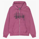 Stussy Refracted Zip Hoodie Berry