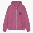 Stussy Regal Crown Zip Hoodie Berry