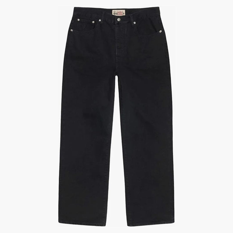 Stussy uvolněná Jean džínovina černá