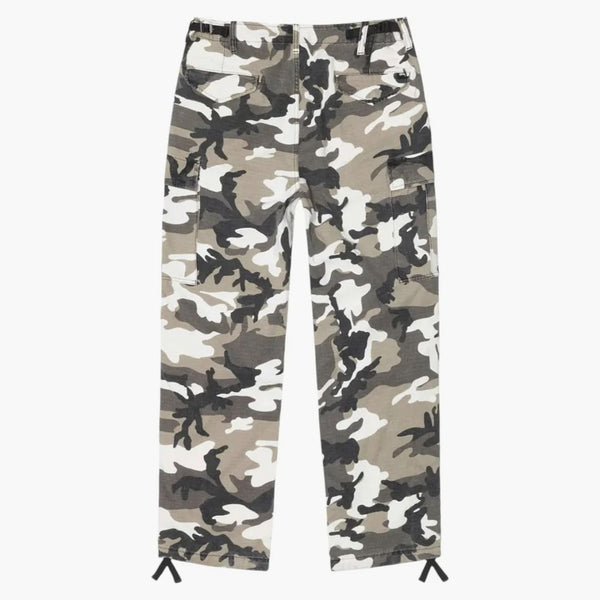 Stussy Ripstop vojenský nákladní kalhotky Snow Camo