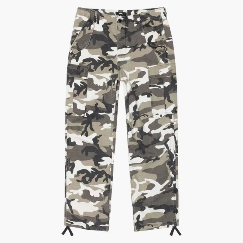 Stussy Ripstop vojenský nákladní kalhotky Snow Camo