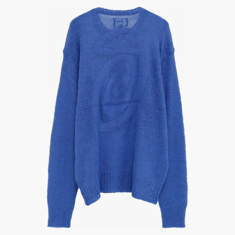 Stussy S volný pletený svetr modrá