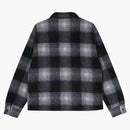 Stussy Shadow Plaid Sherpa Zip Black
