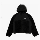 Stussy Sherpa Paneled Hooded Jacket Black