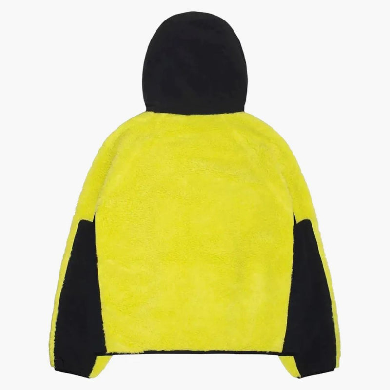 Stussy Sherpa Paneled Hooded Jacket Lime