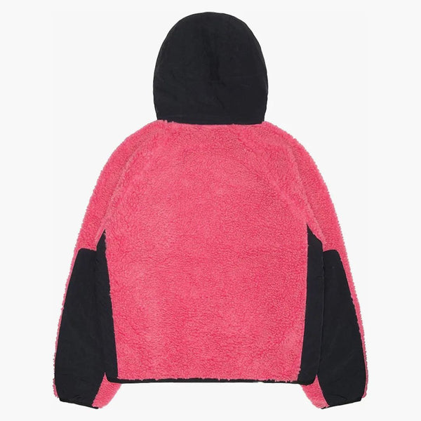 Stussy Sherpa obložená kapucí bunda růžová