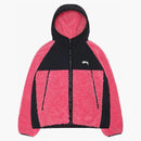 Stussy Sherpa Paneled Hooded Jacket Pink