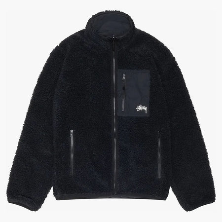 Stussy Sherpa Reversible Jacket Black