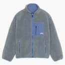 Stussy Sherpa Reversible Jacket Bluestone