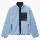 Stussy Sherpa Reversible Jacket Light Denim