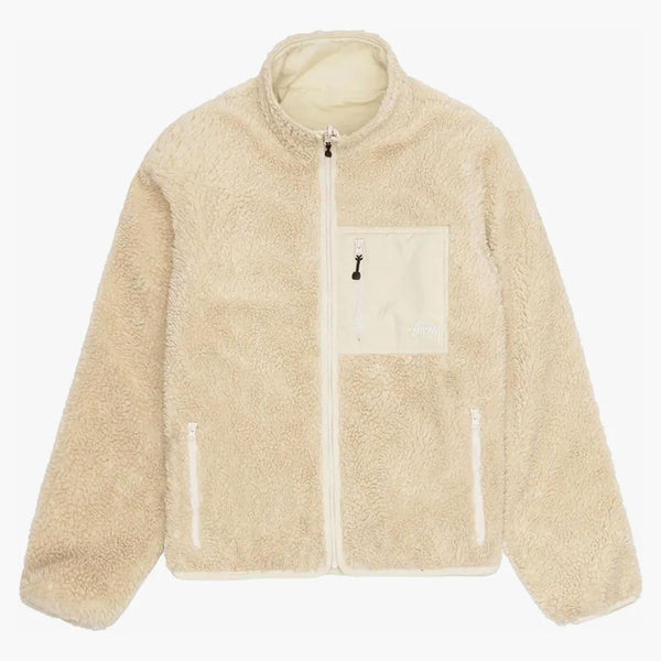 Stussy Sherpa Reversible Jacket Natural
