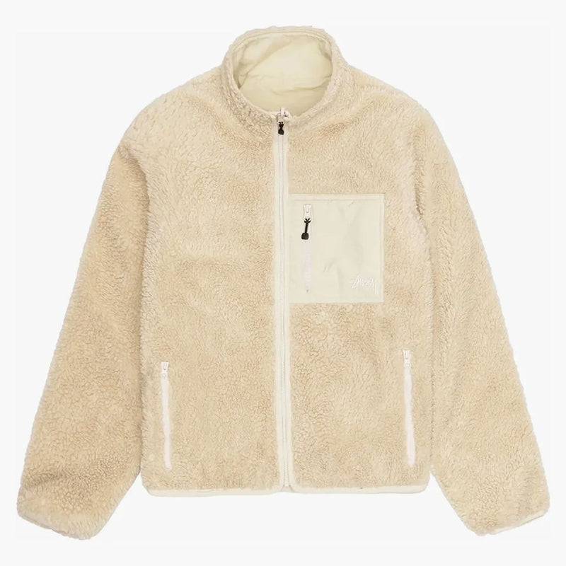 Stussy Sherpa Reversible Jacket Natural
