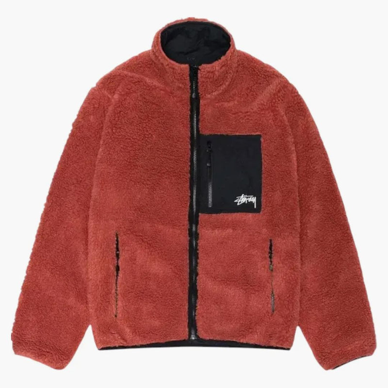 Stussy Sherpa Reverzibilní bunda Terra Cotta