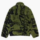 Stussy Sherpa Reversible Stamp Jacket Green