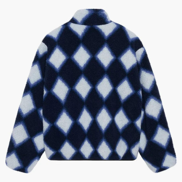 Stussy Sherpa Reverzibilní razítková bunda fialová