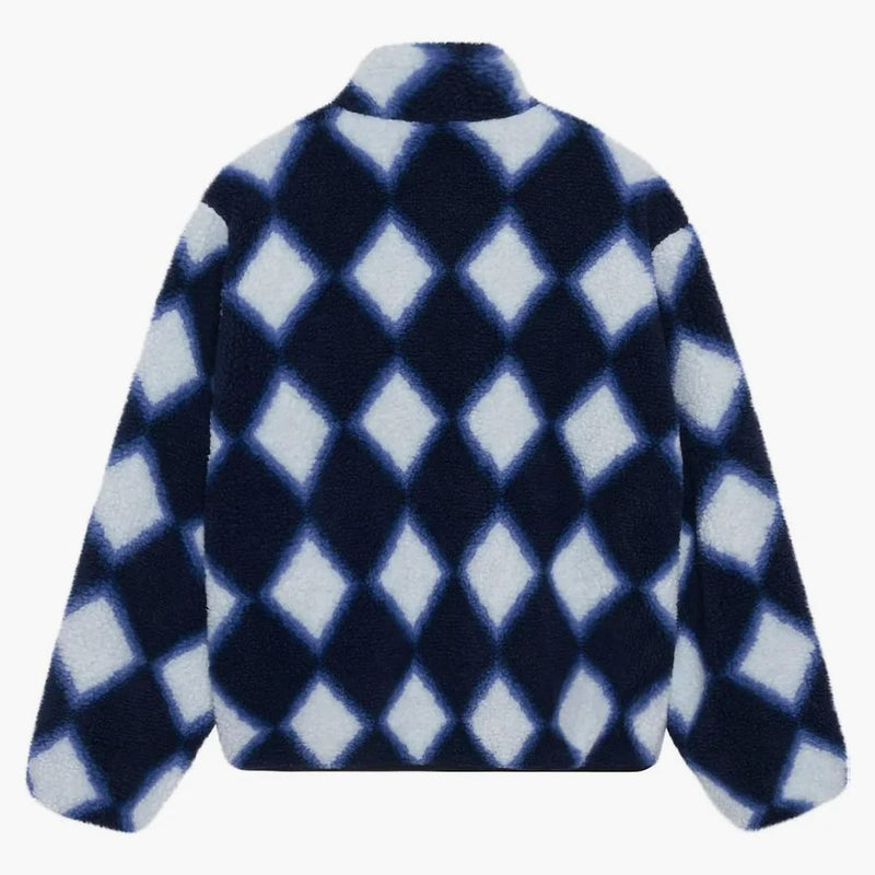 Stussy Sherpa Reverzibilní razítková bunda fialová