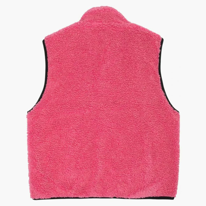 Stussy Sherpa reverzibilní vesta růžová