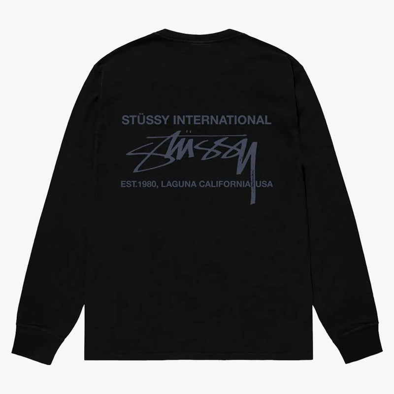 Stussy Smooth International L/S Tea Black