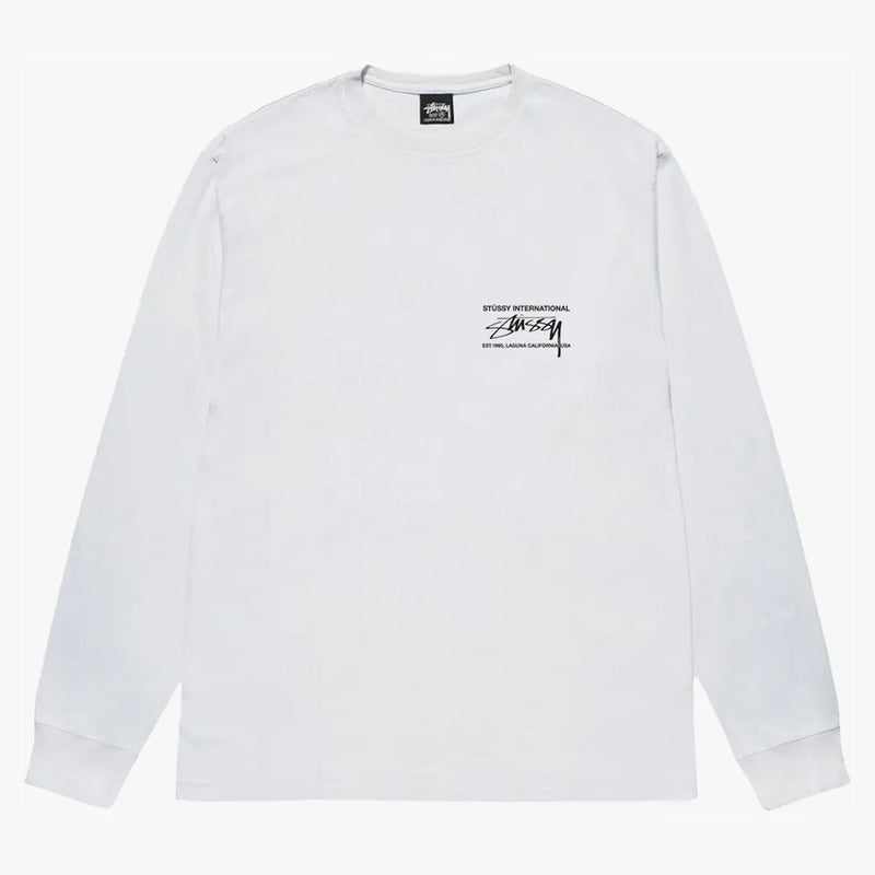 Stussy Smooth International L/S Tee White