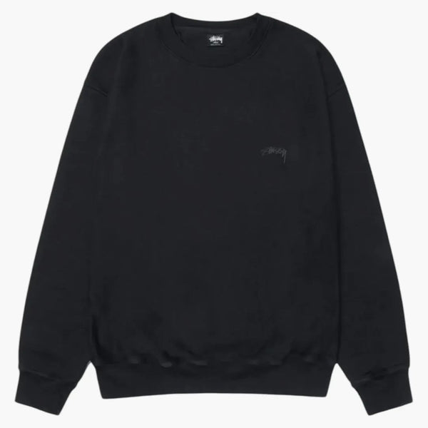 Stussy hladká pigmentová obarvená posádka černá