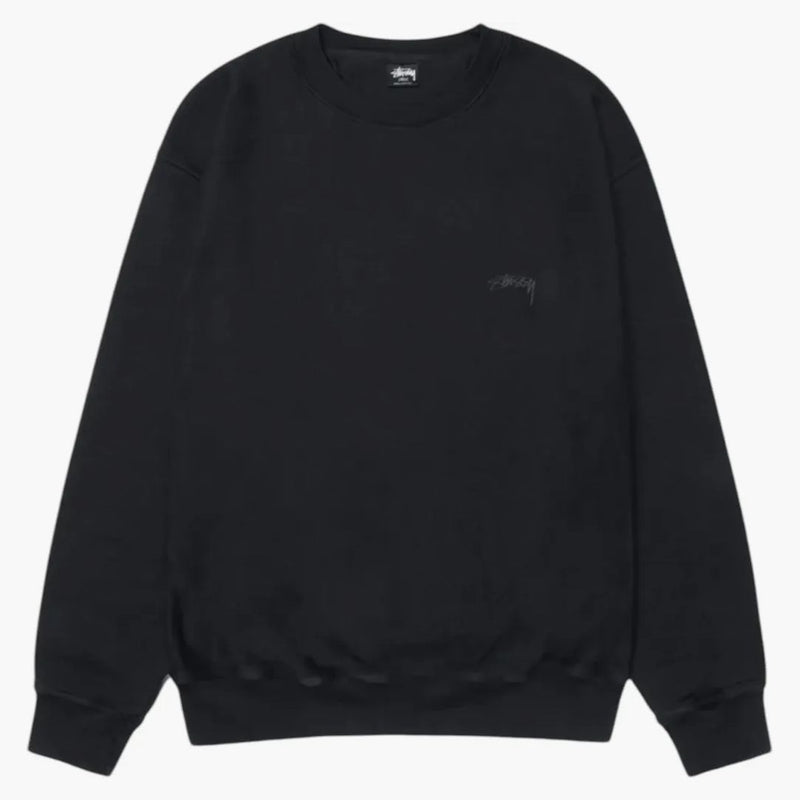 Stussy hladká pigmentová obarvená posádka černá