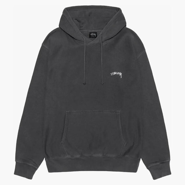 Stussy hladká pigmentová pigmentová obarvená mikina černá
