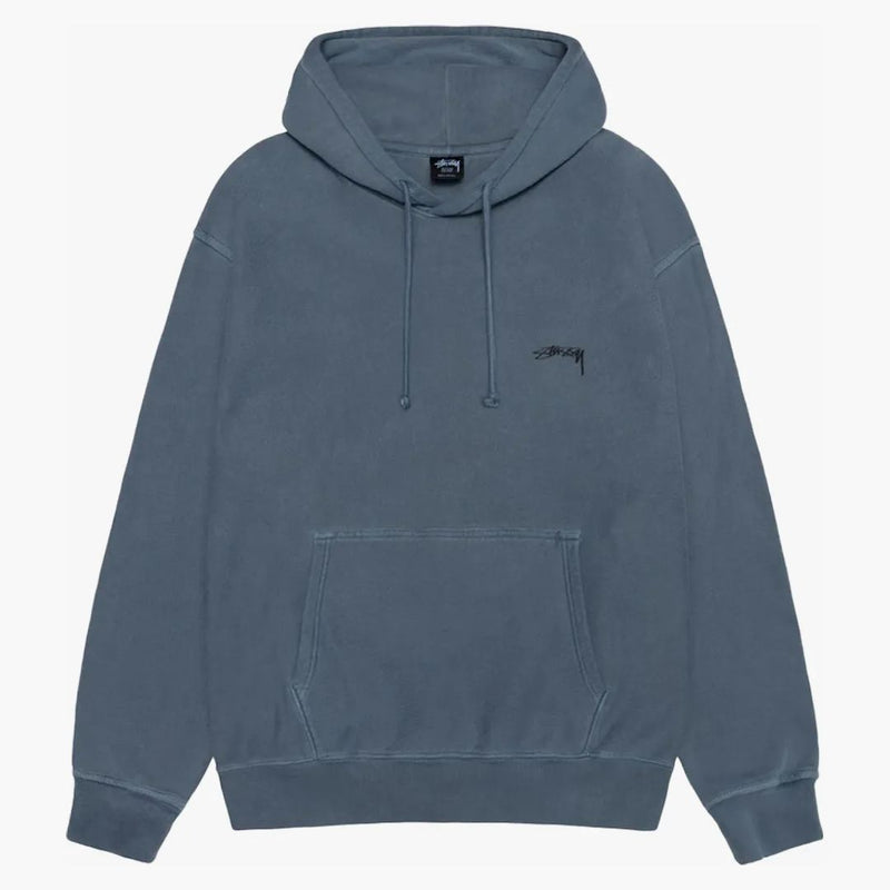 Stussy Smooth Stock Pigment Barved Hoodie Navy