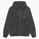 Stussy Smooth Stock Pigment Dyed Zip Hoodie Black