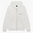 Stussy Smooth Stock Pigment Dyed Zip Hoodie Natural