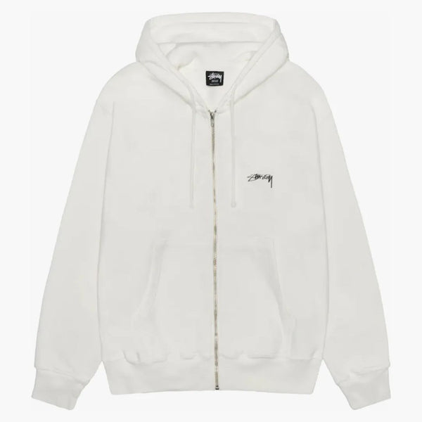 Stussy Hladké pigmentové pigment barvené zip mikiny přirozené