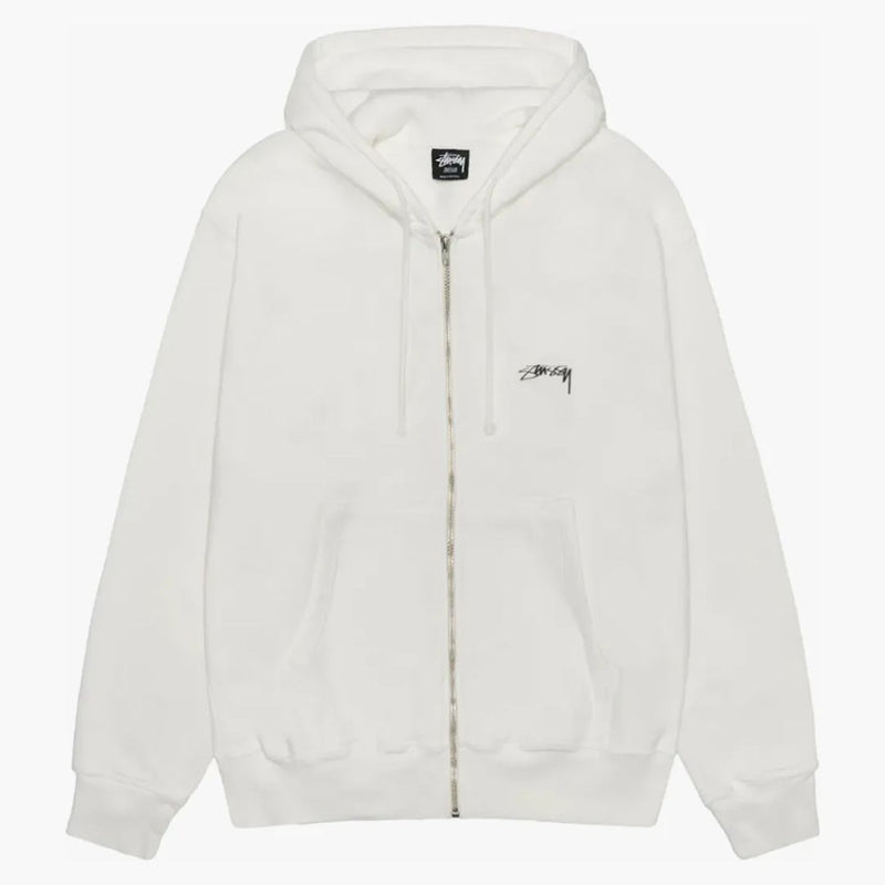 Stussy Hladké pigmentové pigment barvené zip mikiny přirozené