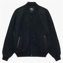 Stussy Sport Melton Varsity Jacket Black