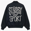 Stussy Sport Melton Varsity Jacket Black